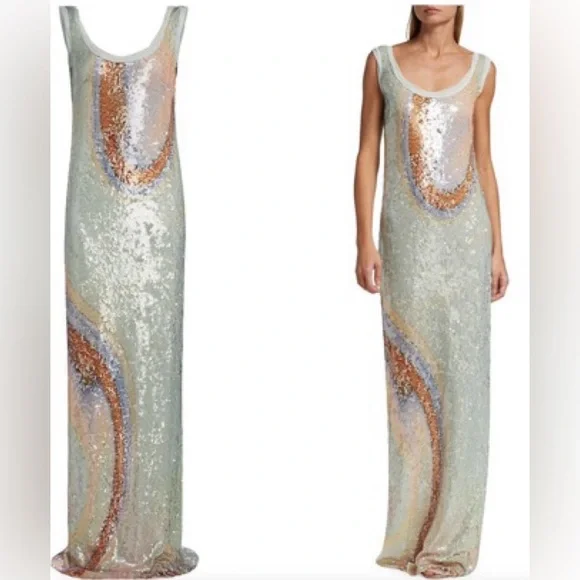 Jonathan Simkhai Multicolor Sequin Gown - Picture 3 of 3
